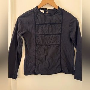 Zara Cotton crochet detail t shirt